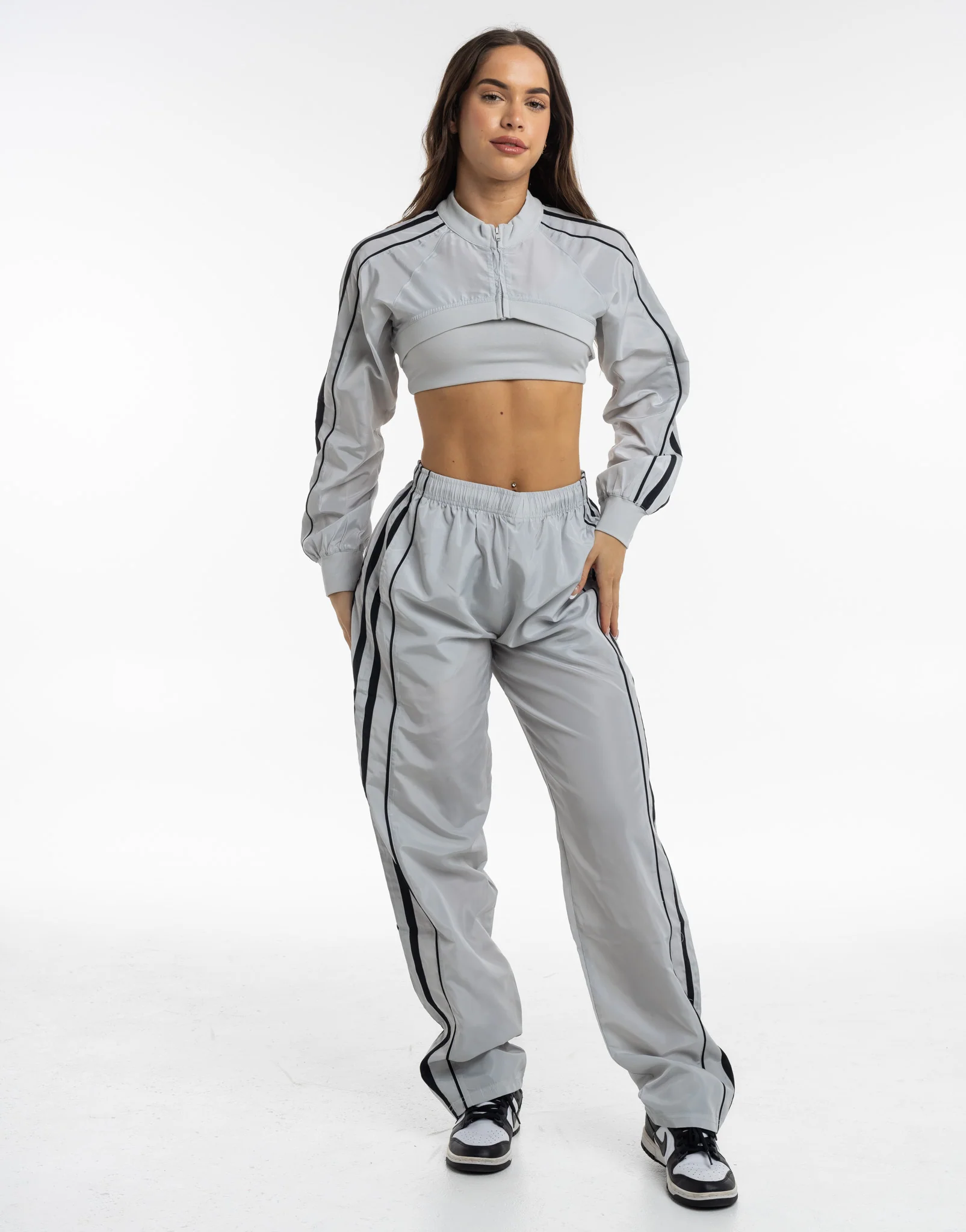 Y2K Retro Speed Jacket - Micro Grey - Image 5